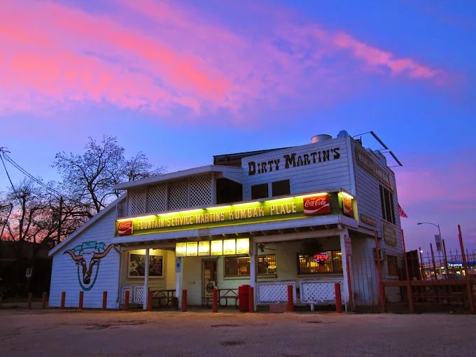 Dirty Martin's at sunset